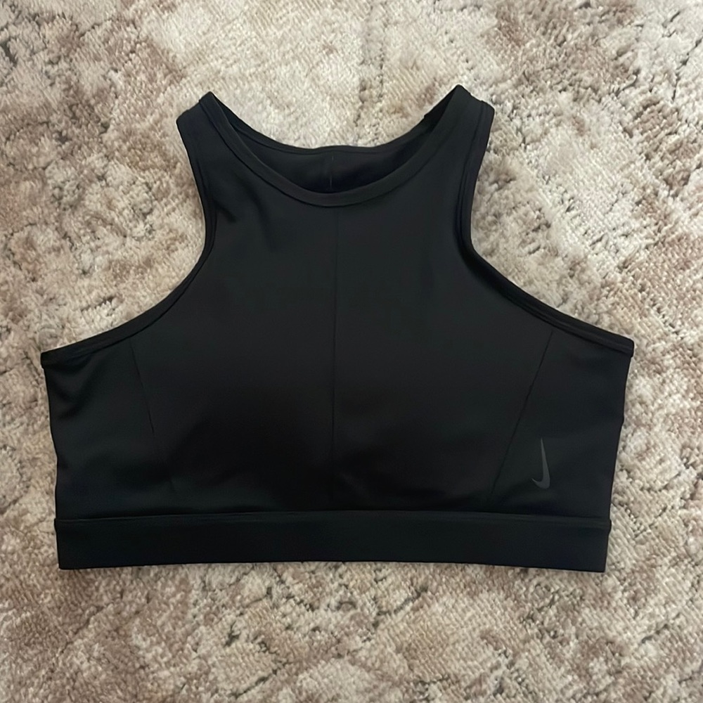 Black High-Neck Nike Sports Bra